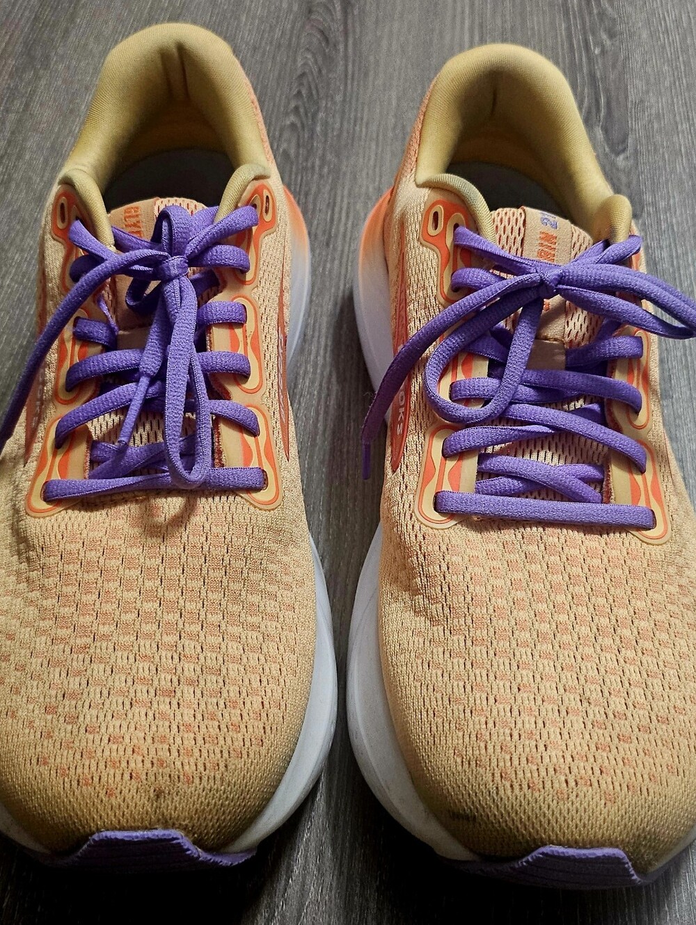 Womens Brooks Glycerin 21 Running Shoes Orange/Purple Size 10
